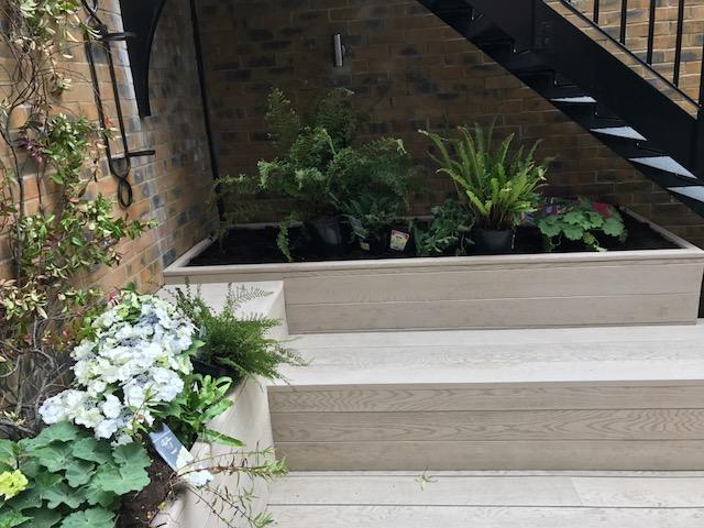 Composite seating and raised beds, Clapham